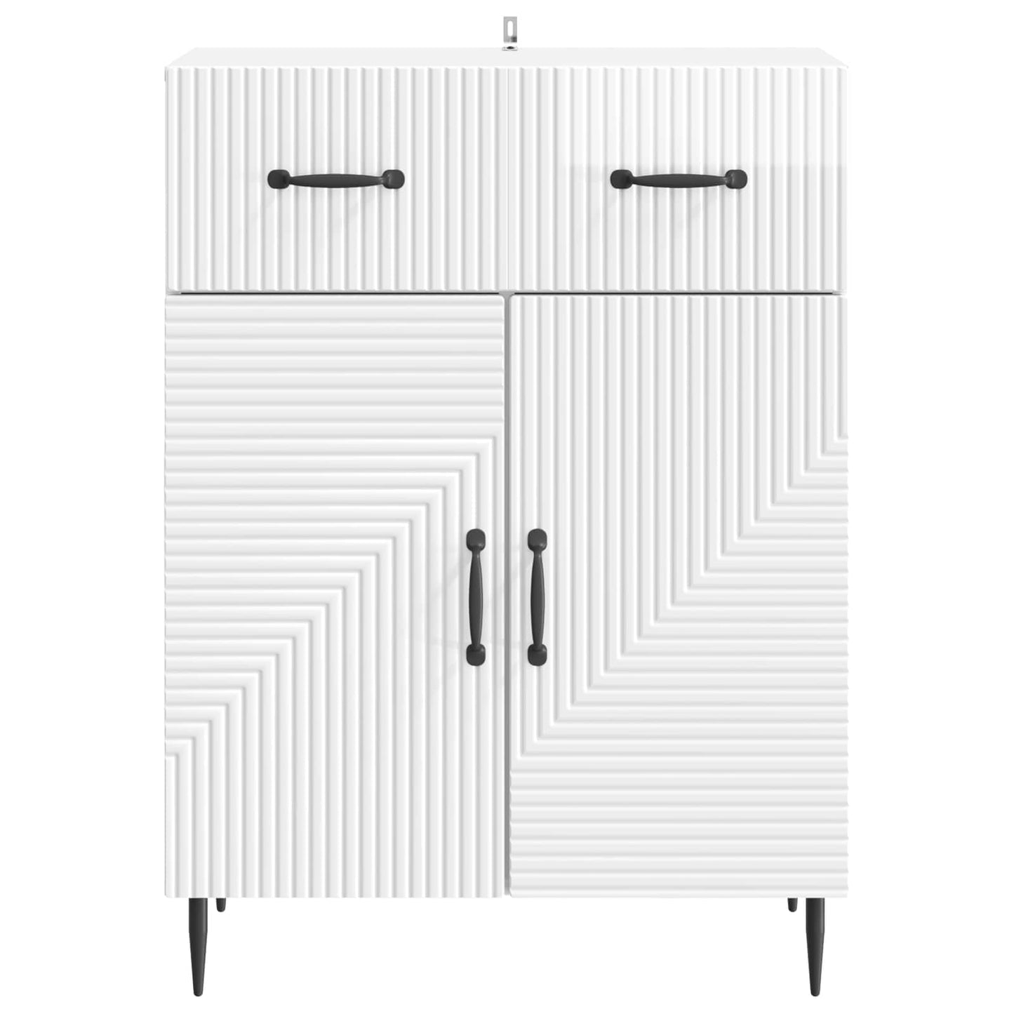 Sideboard Vit högglans 66 x 34,5 x 89,5 cm Konstruerat trä