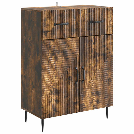 Sideboard med låda Rökt ek 66 x 34,5 x 89,5 cm Konstruerat trä