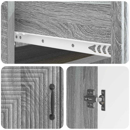 Sideboard Grå sonoma-ek 66 x 34,5 x 89,5 cm Konstruerat trä