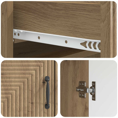 Sideboard Artisan-ek 66 x 34,5 x 89,5 cm Konstruerat trä