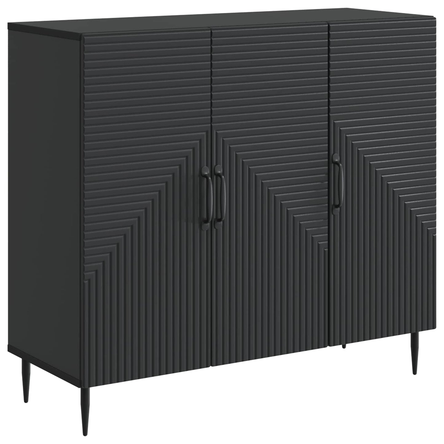 Sideboard Svart 89 x 34,5 x 80 cm Konstruerat trä