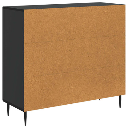 Sideboard Svart 89 x 34,5 x 80 cm Konstruerat trä