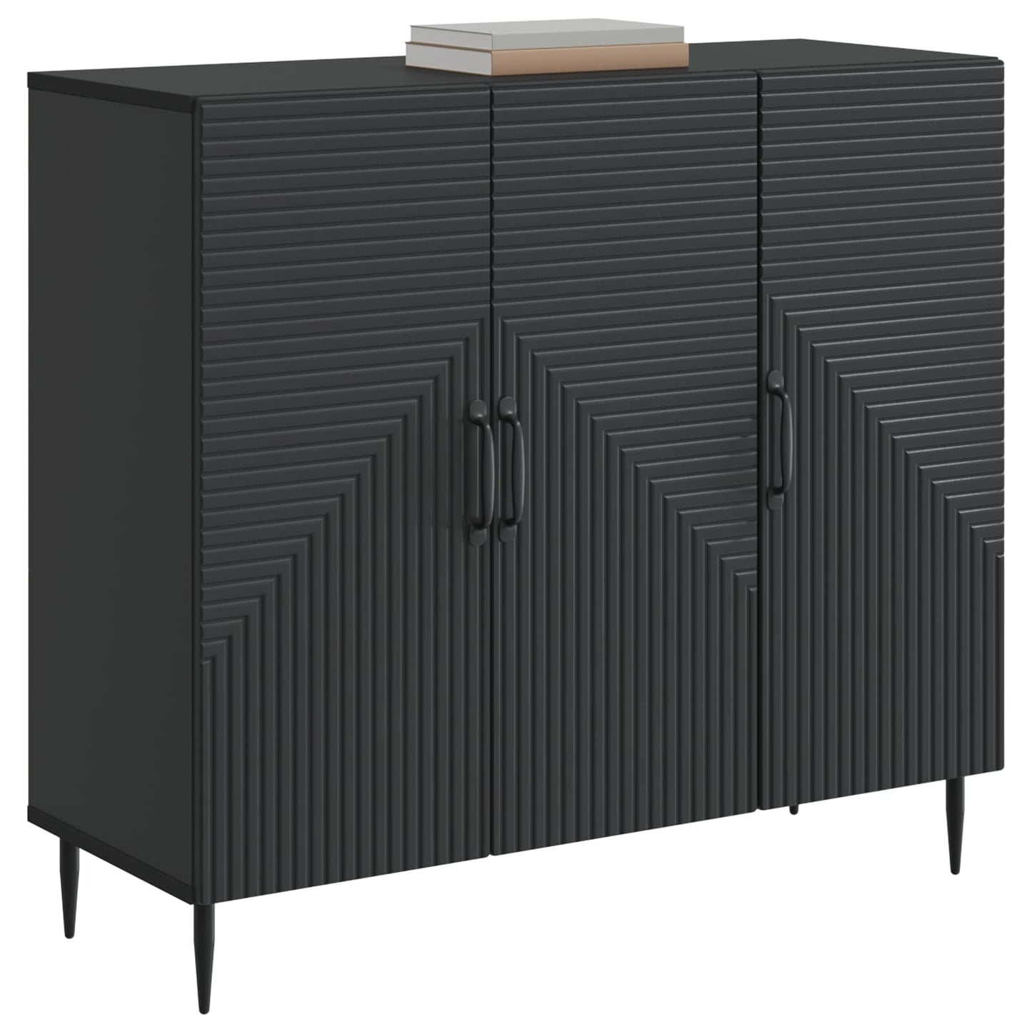 Sideboard Svart 89 x 34,5 x 80 cm Konstruerat trä