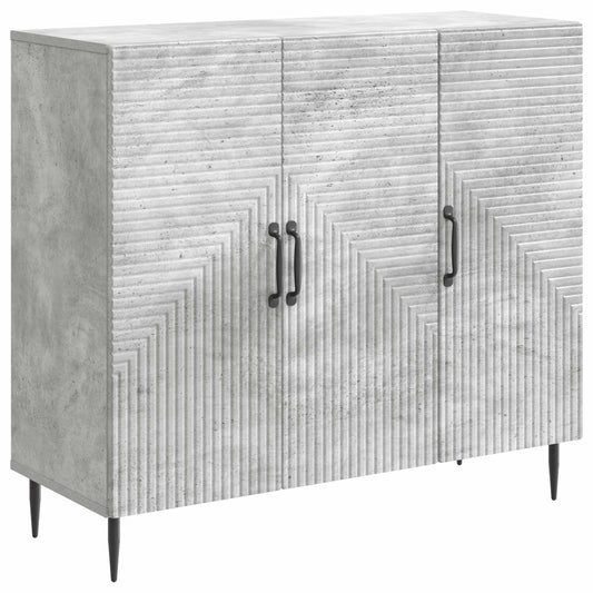 Sideboard Betonggrå 89 x 34,5 x 80 cm Konstruerat trä