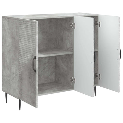 Sideboard Betonggrå 89 x 34,5 x 80 cm Konstruerat trä
