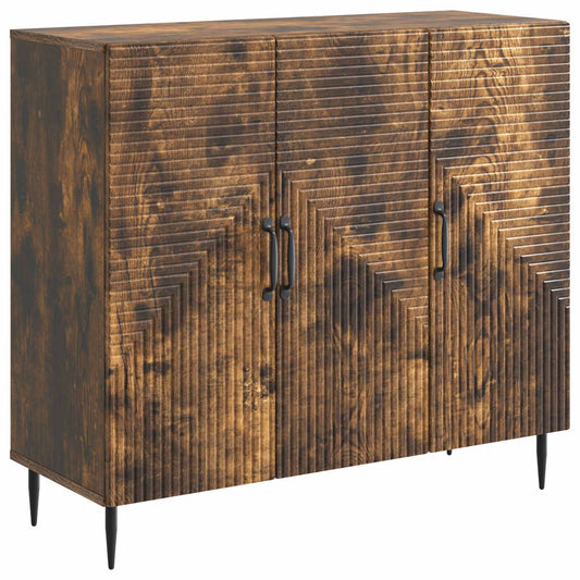 Sideboard Rökt ek 89 x 34,5 x 80 cm Konstruerat trä