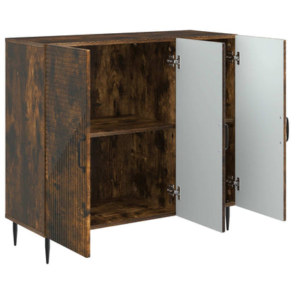 Sideboard Rökt ek 89 x 34,5 x 80 cm Konstruerat trä