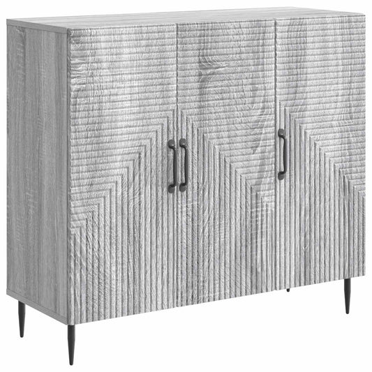 Sideboard Grå sonoma-ek 89 x 34,5 x 80 cm Konstruerat trä