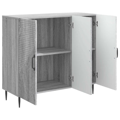 Sideboard Grå sonoma-ek 89 x 34,5 x 80 cm Konstruerat trä