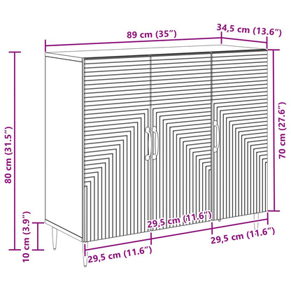 Sideboard Gammalt trä 89 x 34,5 x 80 cm Konstruerat trä
