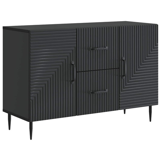 Sideboard med låda Svart 89 x 34,5 x 60 cm Konstruerat trä