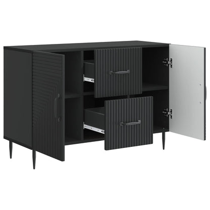 Sideboard med låda Svart 89 x 34,5 x 60 cm Konstruerat trä
