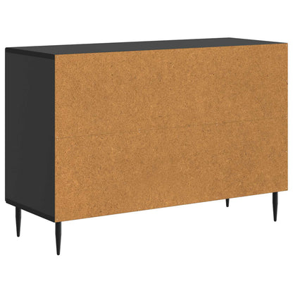 Sideboard med låda Svart 89 x 34,5 x 60 cm Konstruerat trä
