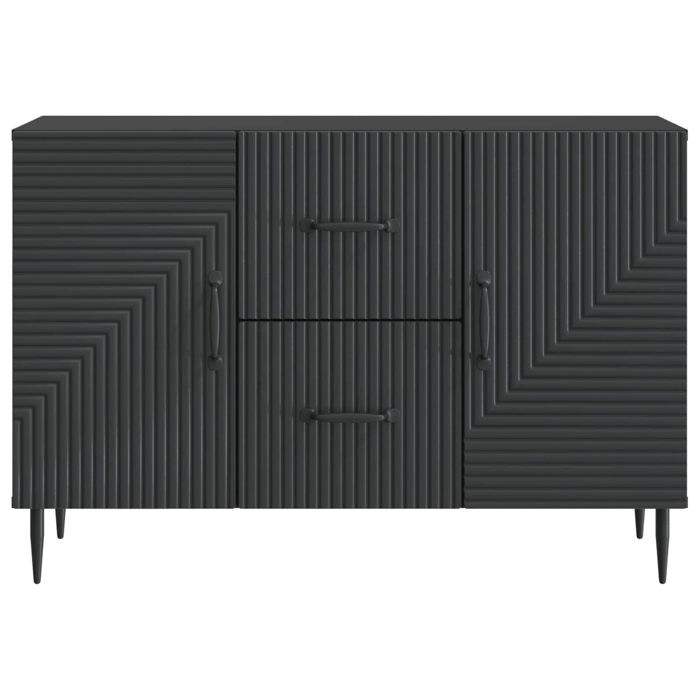 Sideboard med låda Svart 89 x 34,5 x 60 cm Konstruerat trä