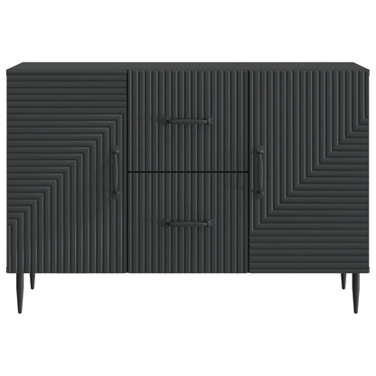 Sideboard med låda Svart 89 x 34,5 x 60 cm Konstruerat trä