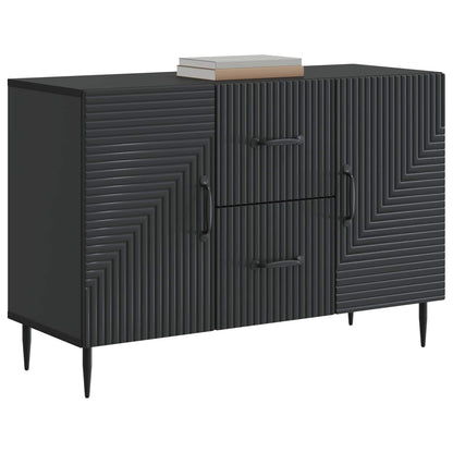 Sideboard med låda Svart 89 x 34,5 x 60 cm Konstruerat trä