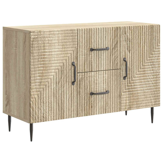 Sideboard med låda Sonoma-ek 89 x 34,5 x 60 cm Konstruerat trä