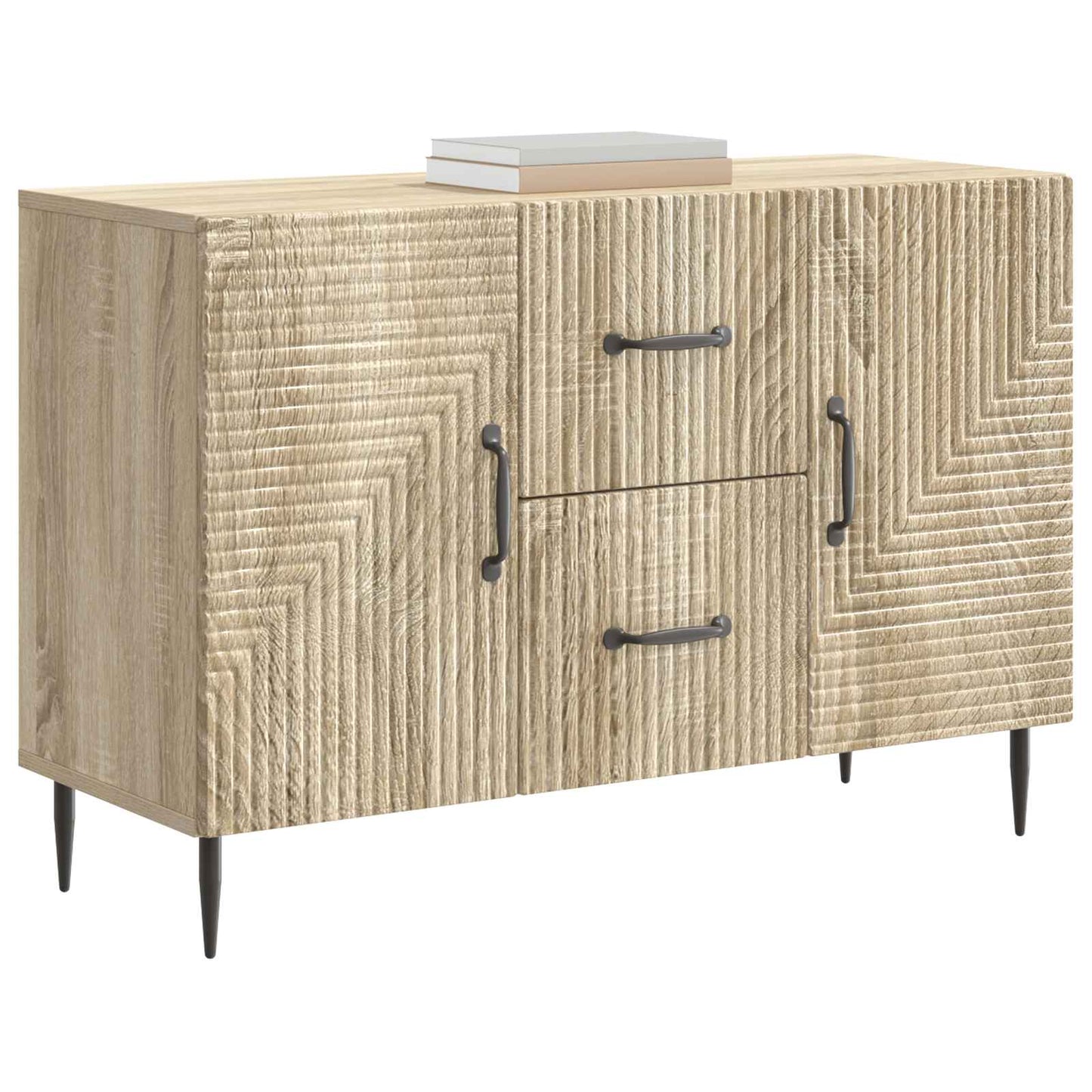 Sideboard med låda Sonoma-ek 89 x 34,5 x 60 cm Konstruerat trä
