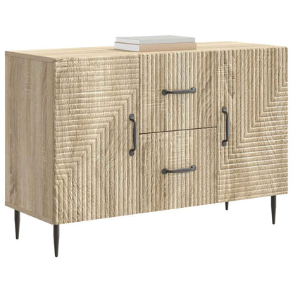 Sideboard med låda Sonoma-ek 89 x 34,5 x 60 cm Konstruerat trä