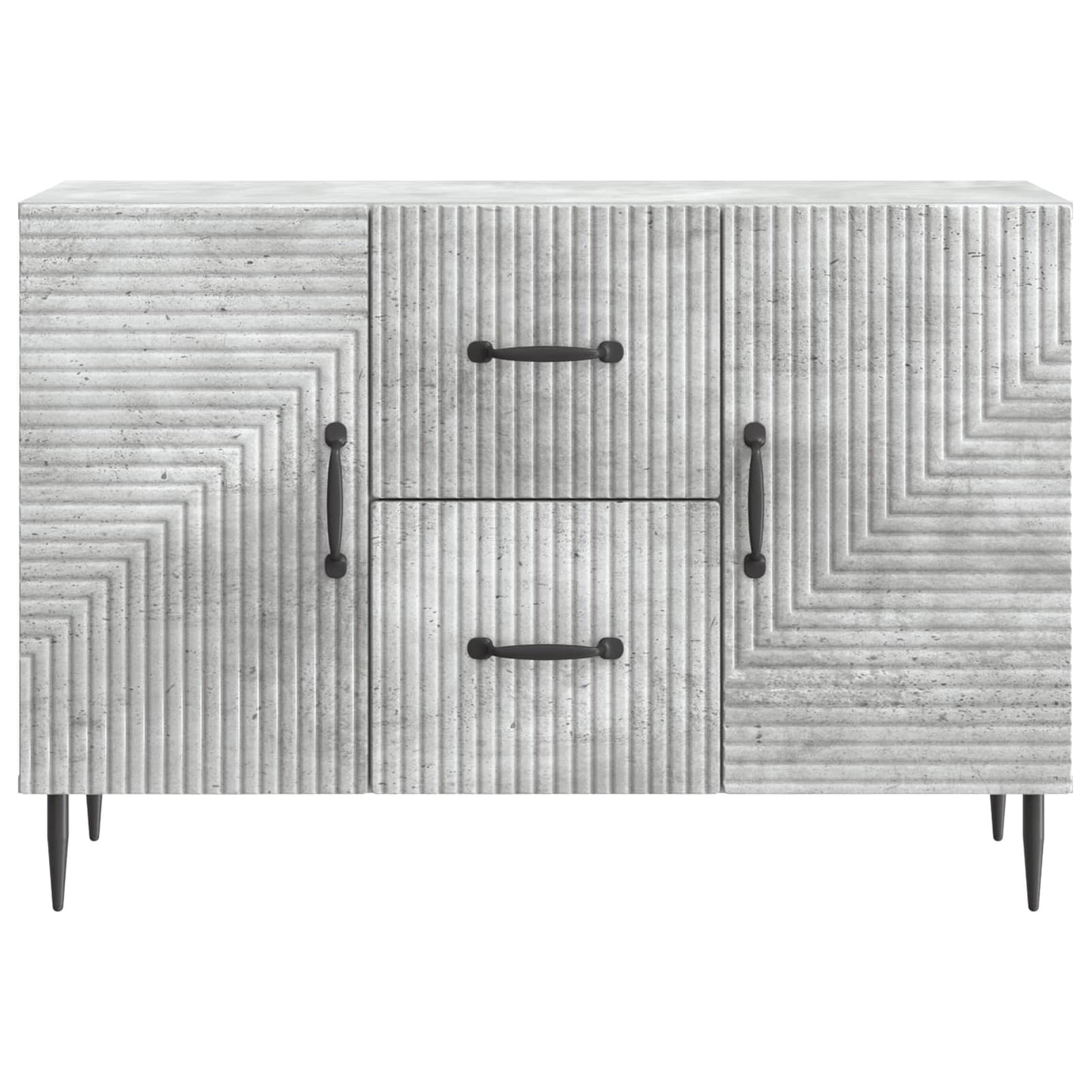 Sideboard med låda Betonggrå 89 x 34,5 x 60 cm Konstruerat trä