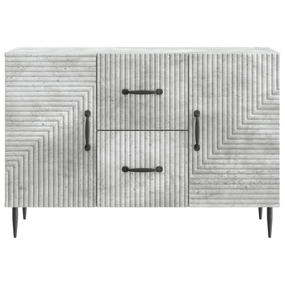 Sideboard med låda Betonggrå 89 x 34,5 x 60 cm Konstruerat trä