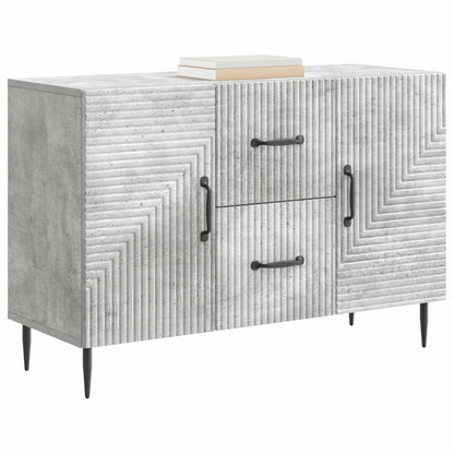 Sideboard med låda Betonggrå 89 x 34,5 x 60 cm Konstruerat trä