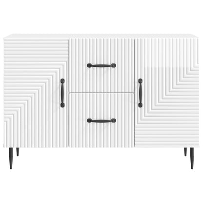 Sideboard Vit högglans 89 x 34,5 x 60 cm Konstruerat trä