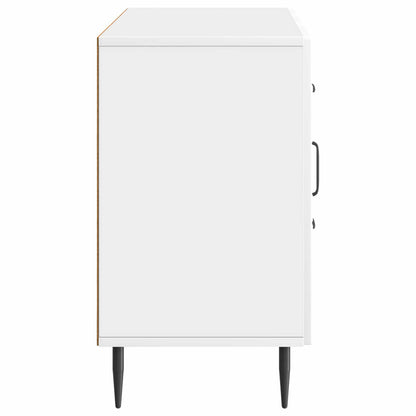 Sideboard Vit högglans 89 x 34,5 x 60 cm Konstruerat trä