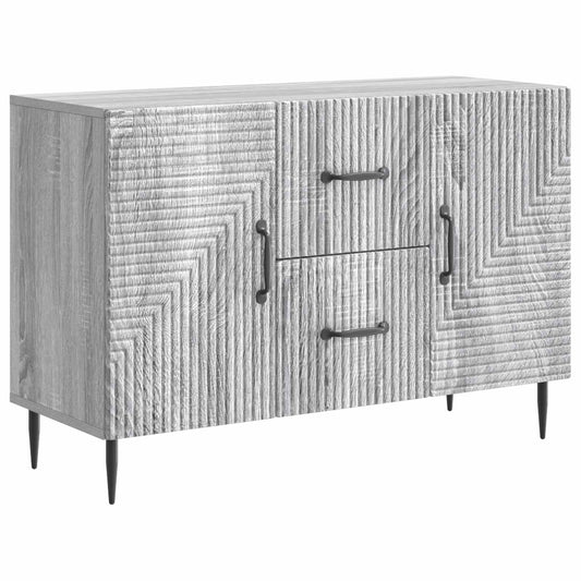 Sideboard Grå sonoma-ek 89 x 34,5 x 60 cm Konstruerat trä