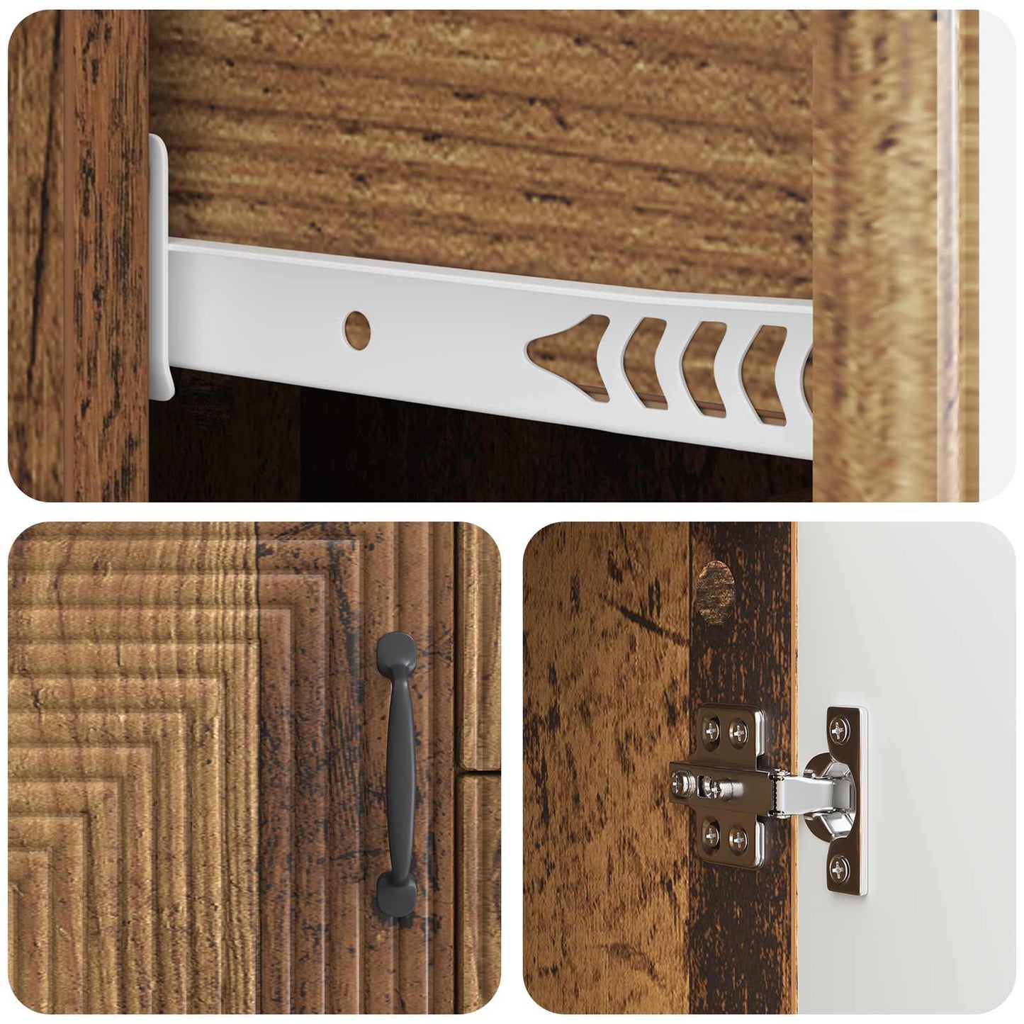 Sideboard Gammalt trä 89 x 34,5 x 60 cm Konstruerat trä