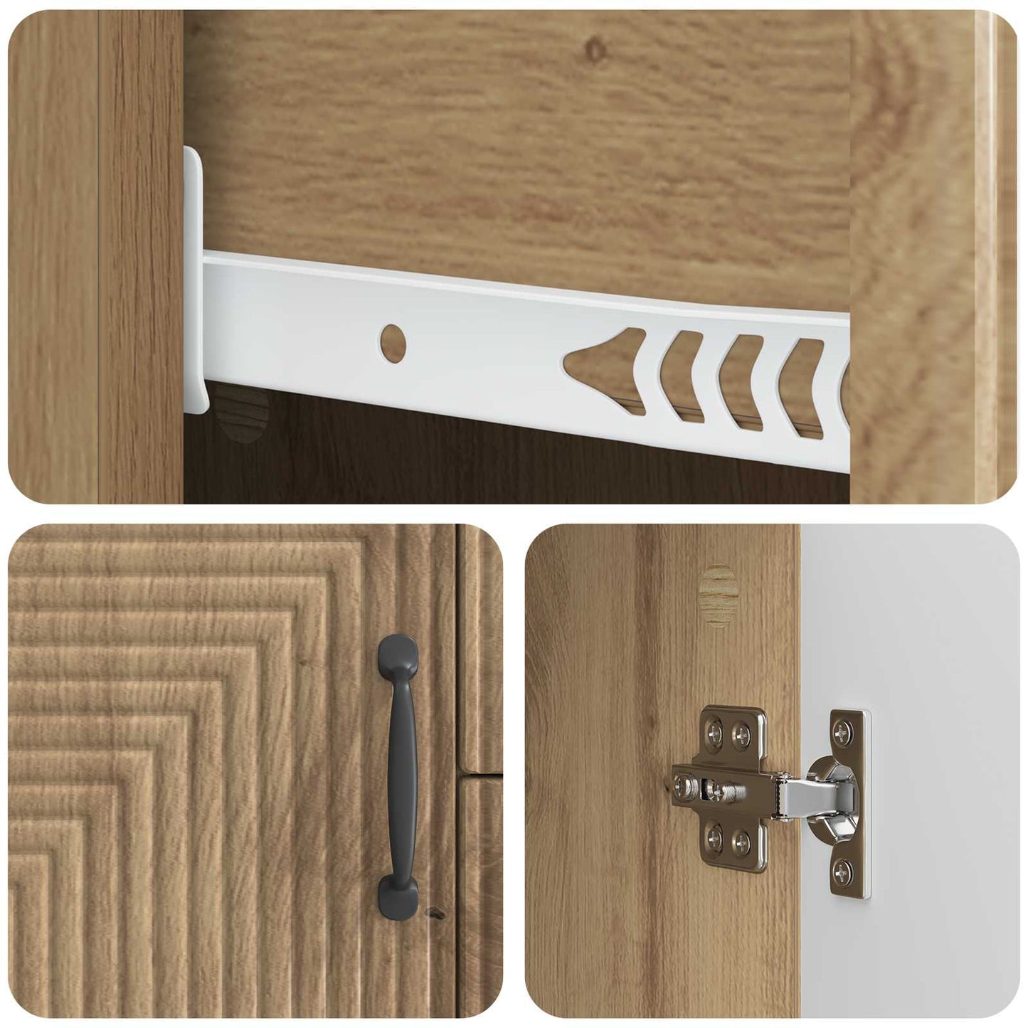 Sideboard med låda Artisan-ek 89 x 34,5 x 60 cm Konstruerat trä