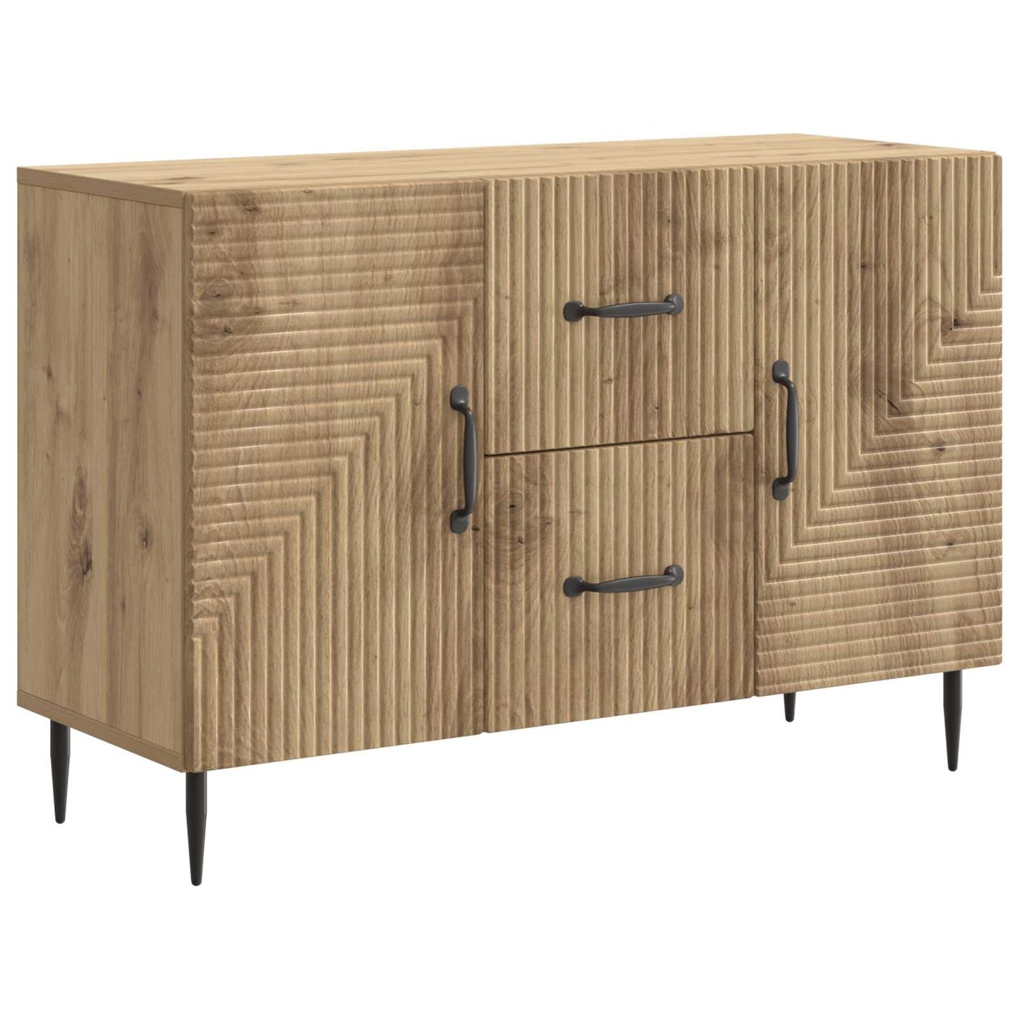 Sideboard med låda Artisan-ek 89 x 34,5 x 60 cm Konstruerat trä