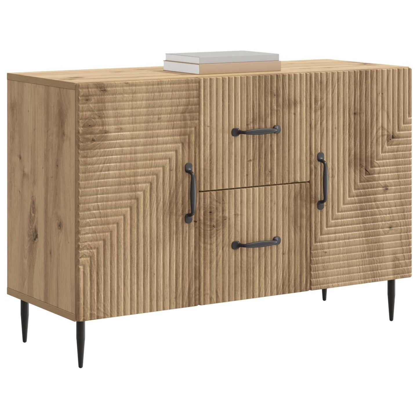 Sideboard med låda Artisan-ek 89 x 34,5 x 60 cm Konstruerat trä