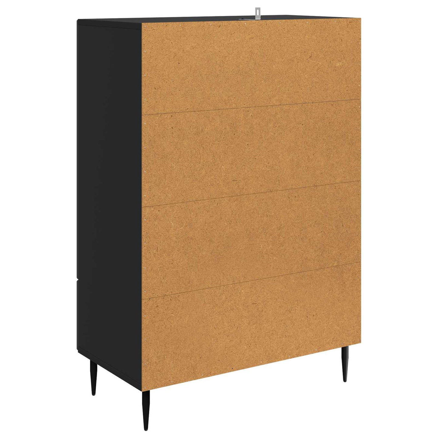 Sideboard med låda Svart 66 x 34,5 x 95 cm Konstruerat trä