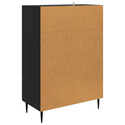 Sideboard med låda Svart 66 x 34,5 x 95 cm Konstruerat trä