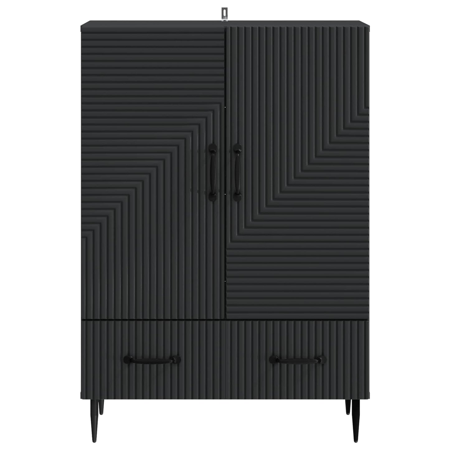 Sideboard med låda Svart 66 x 34,5 x 95 cm Konstruerat trä