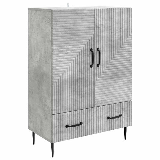 Sideboard med låda Betonggrå 66 x 34,5 x 95 cm Konstruerat trä