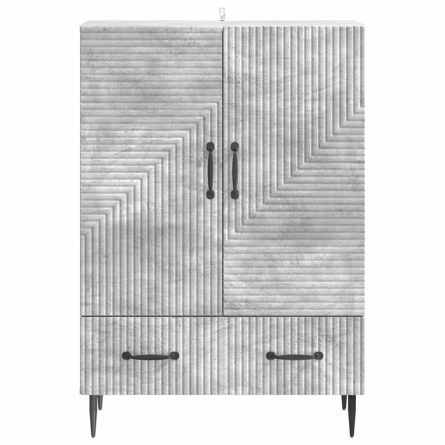 Sideboard med låda Betonggrå 66 x 34,5 x 95 cm Konstruerat trä
