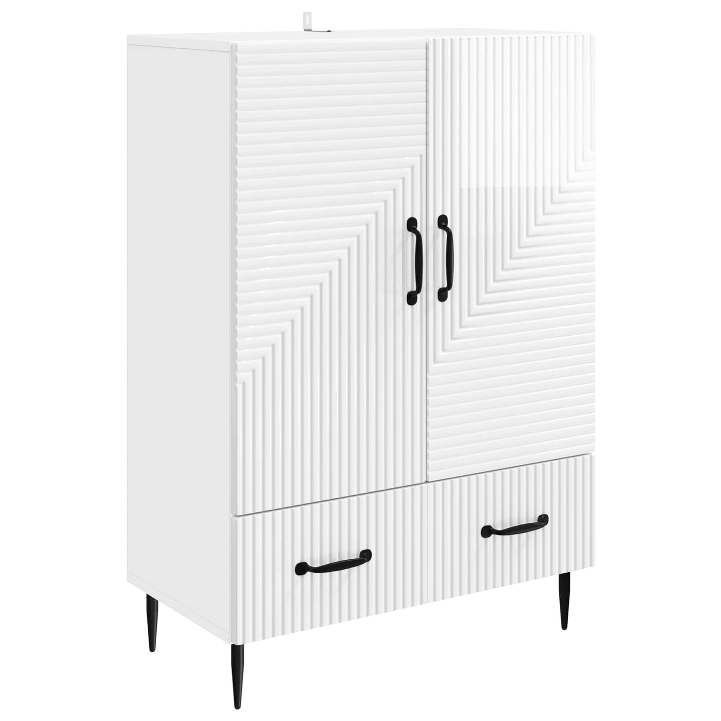 Sideboard Vit högglans 66 x 34,5 x 95 cm Konstruerat trä