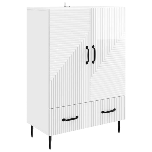Sideboard Vit högglans 66 x 34,5 x 95 cm Konstruerat trä