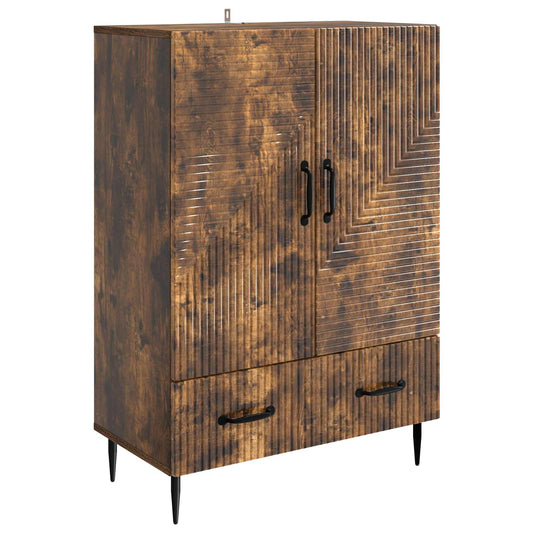Sideboard med låda Rökt ek 66 x 34,5 x 95 cm Konstruerat trä