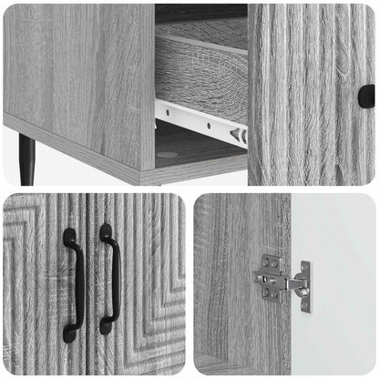 Sideboard Grå sonoma-ek 66 x 34,5 x 95 cm Konstruerat trä