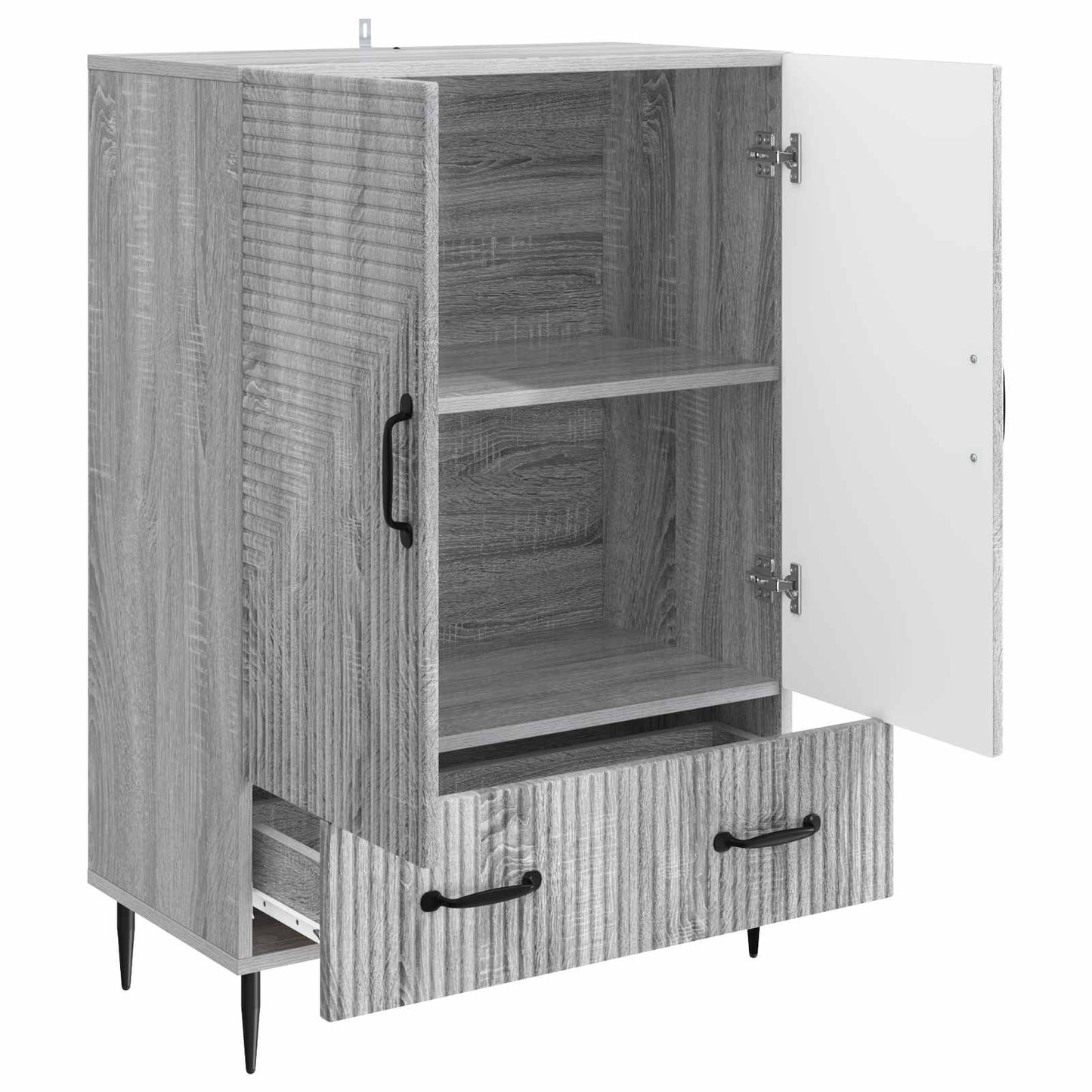 Sideboard Grå sonoma-ek 66 x 34,5 x 95 cm Konstruerat trä