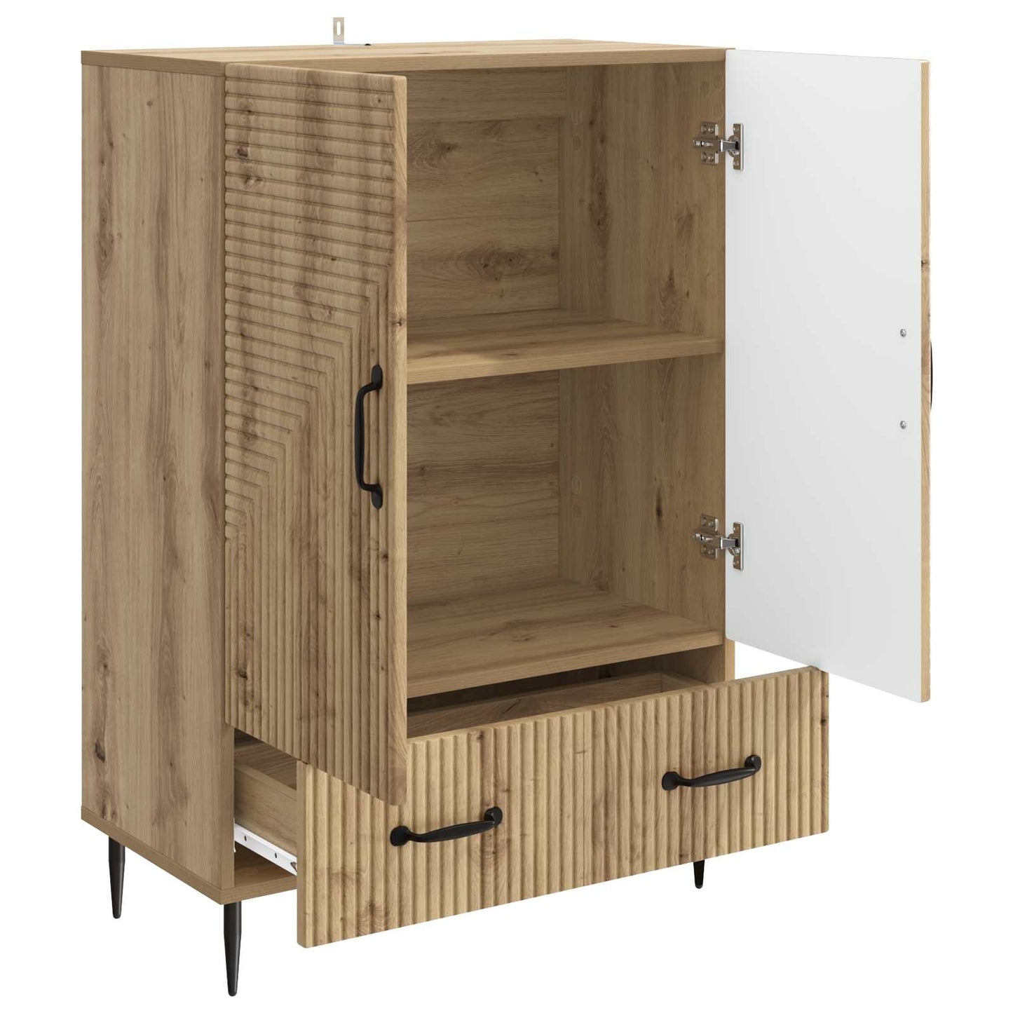 Sideboard med låda Artisan-ek 66 x 34,5 x 95 cm Konstruerat trä