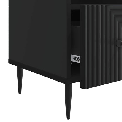 TV-skåp med låda Svart 102 x 34,5 x 50 cm Konstruerat trä