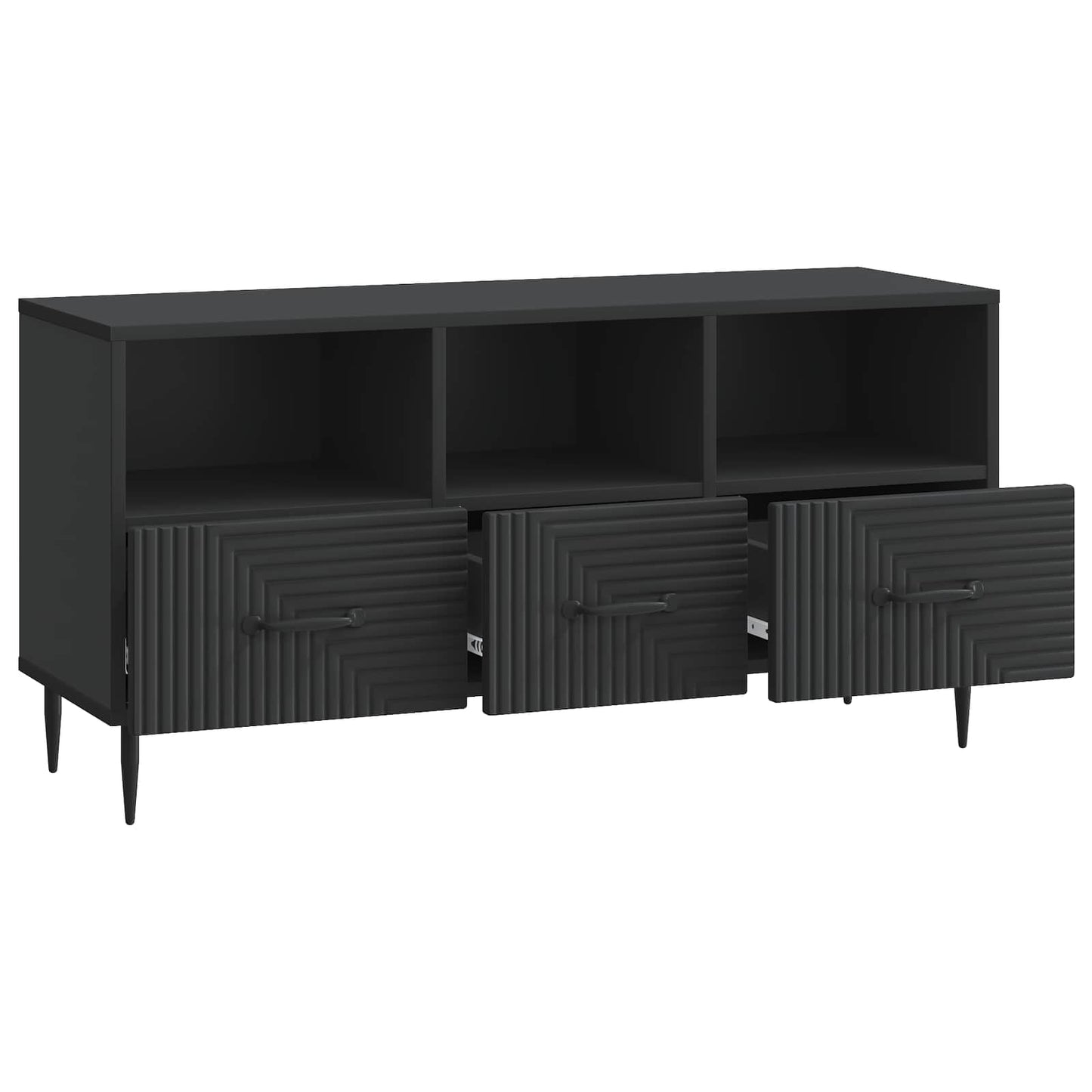 TV-skåp med låda Svart 102 x 34,5 x 50 cm Konstruerat trä