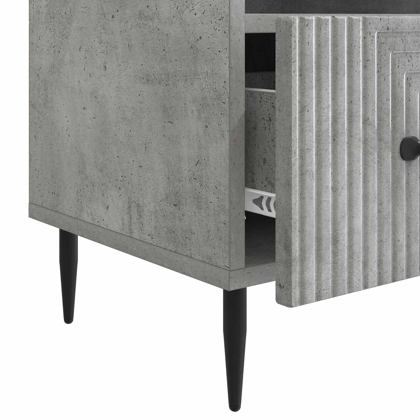 TV-skåp med låda Betonggrå 102 x 34,5 x 50 cm Konstruerat trä