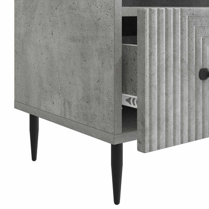 TV-skåp med låda Betonggrå 102 x 34,5 x 50 cm Konstruerat trä