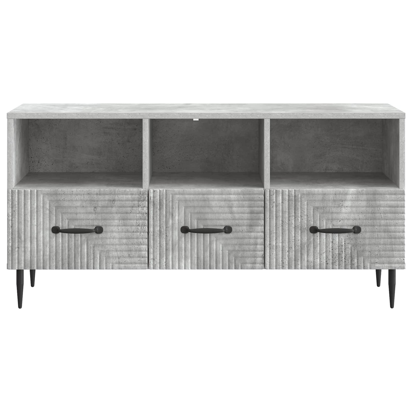 TV-skåp med låda Betonggrå 102 x 34,5 x 50 cm Konstruerat trä