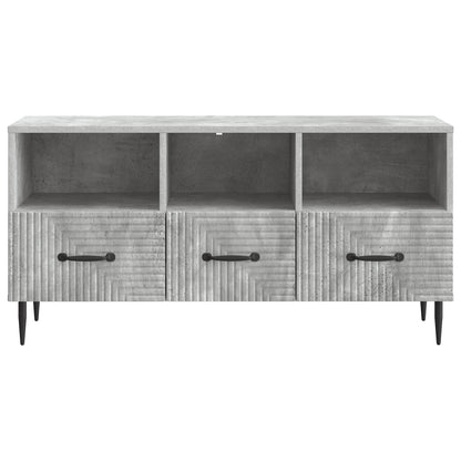TV-skåp med låda Betonggrå 102 x 34,5 x 50 cm Konstruerat trä